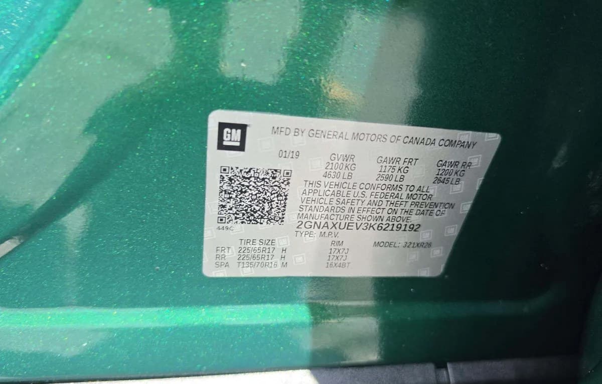 2019 CHEVROLET EQUINOX LT 3