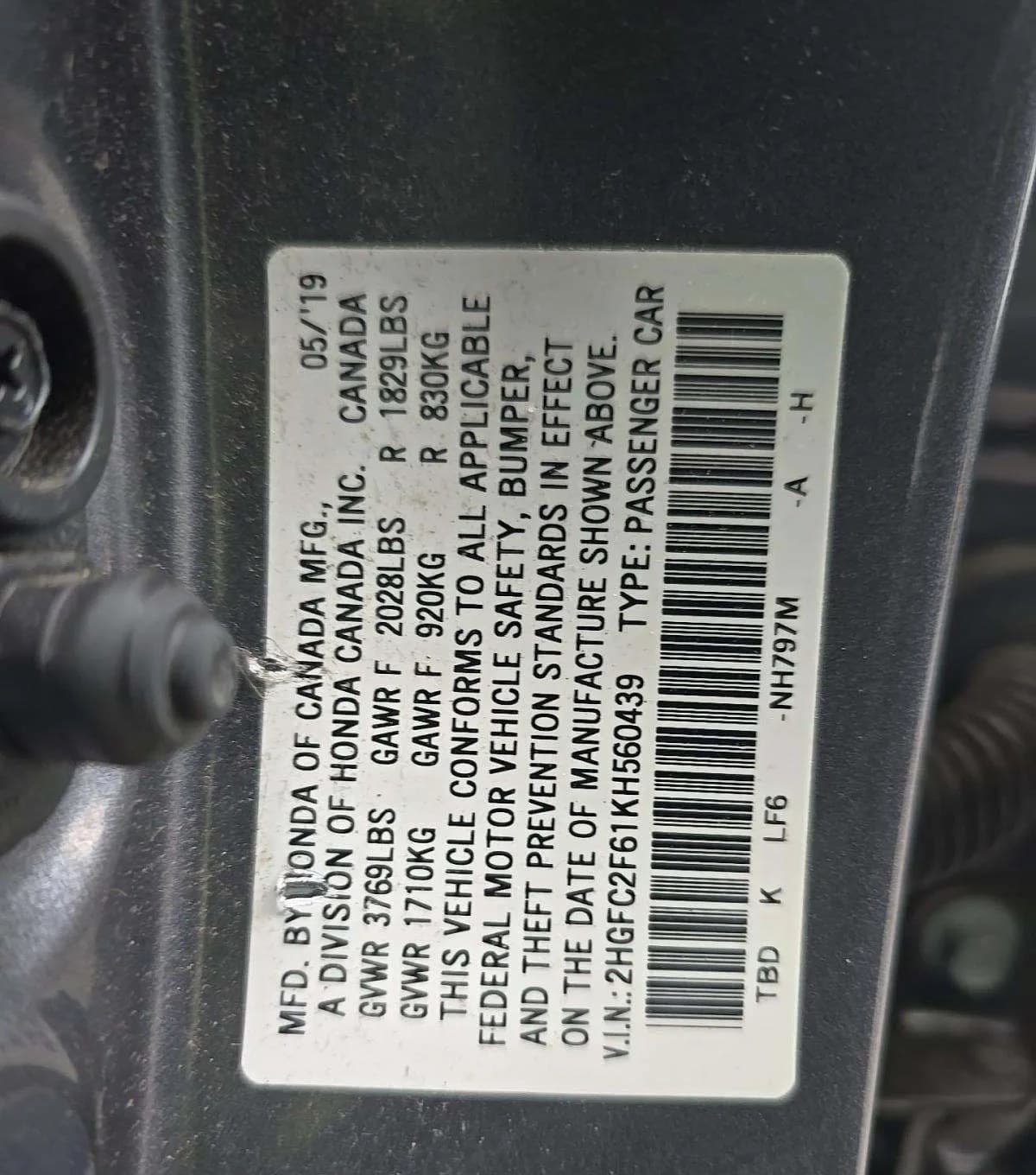 2019 HONDA CIVIC LX 3
