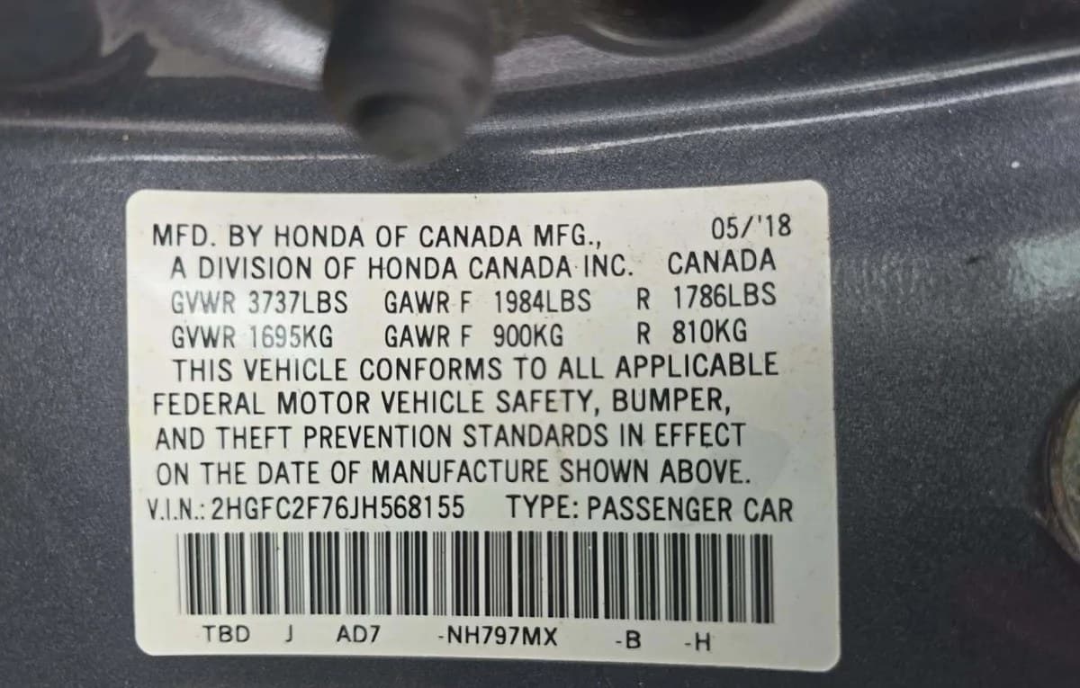 2018 HONDA CIVIC EX 3