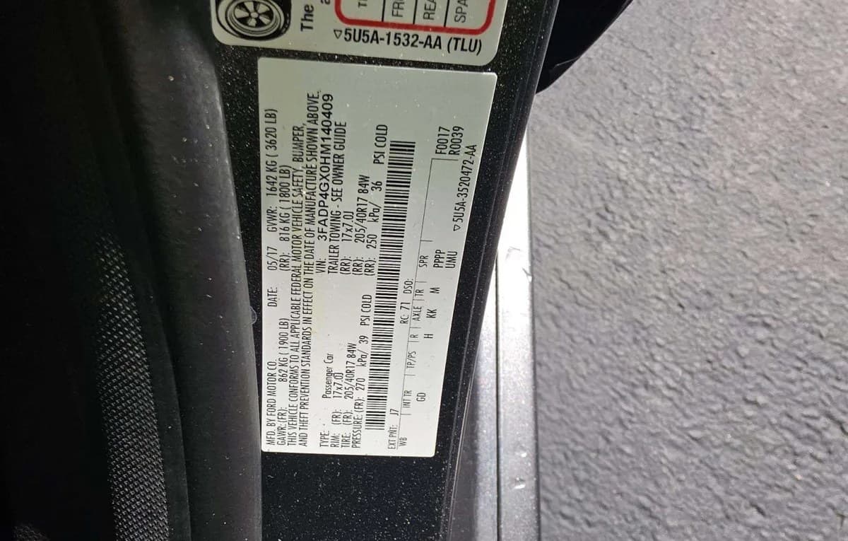 2017 FORD FIESTA ST HATCHBACK 3