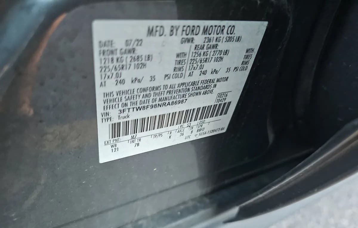 2022 FORD MAVERICK XLT CREW CAB SHORT BED 7