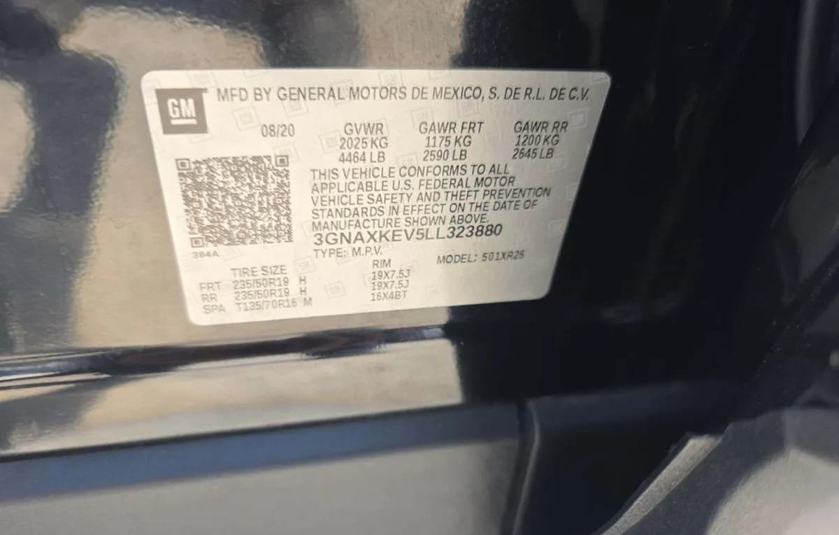2020 CHEVROLET EQUINOX LT 3