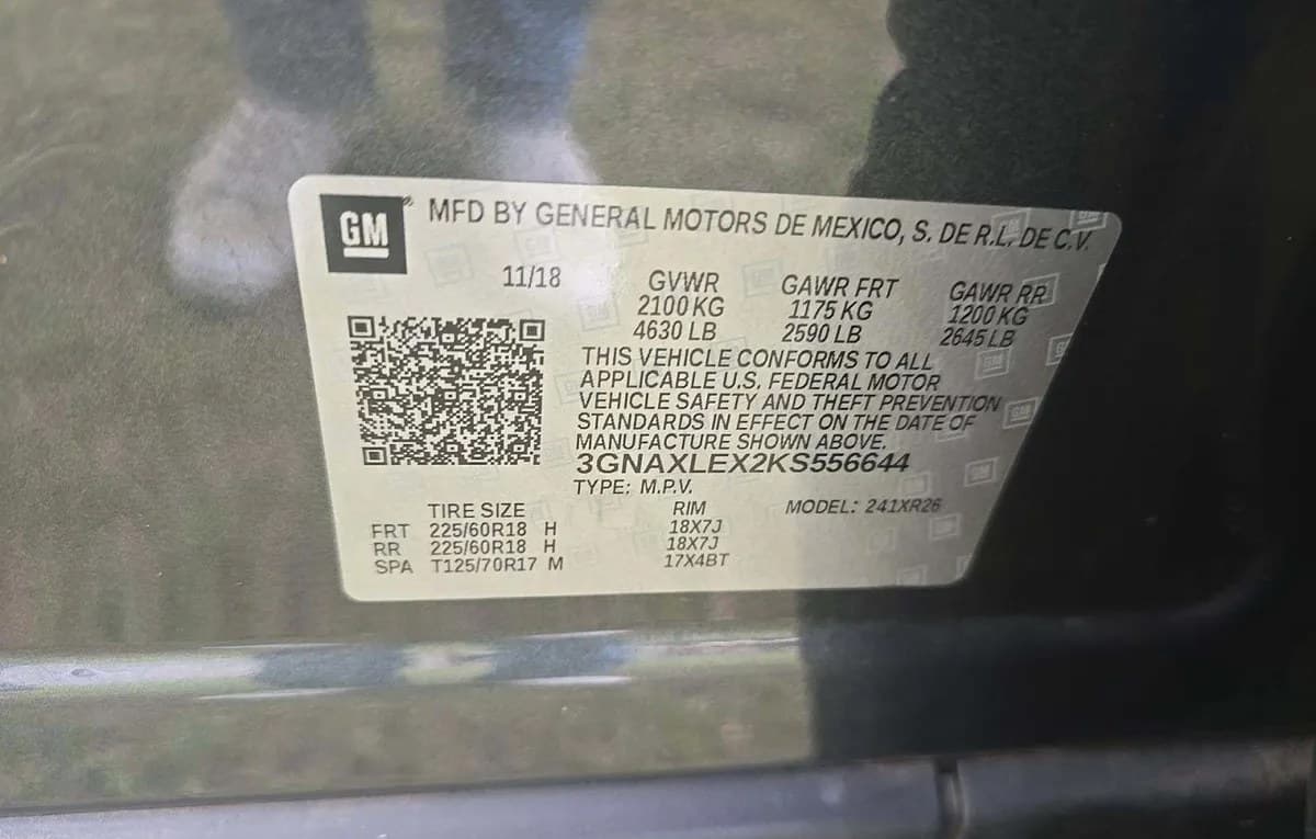 2019 CHEVROLET EQUINOX LT 3