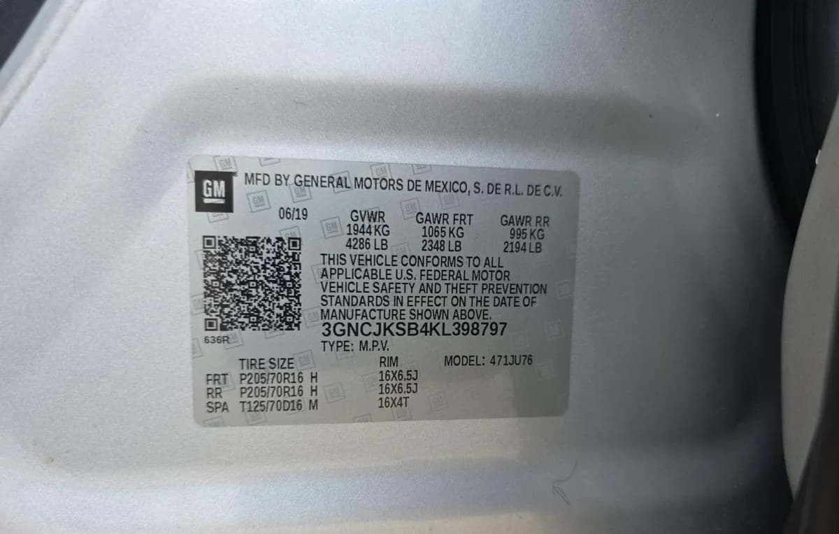 2019 CHEVROLET TRAX LS 3