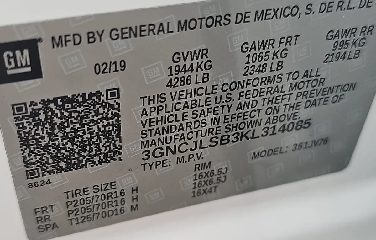 2019 CHEVROLET TRAX LT 5