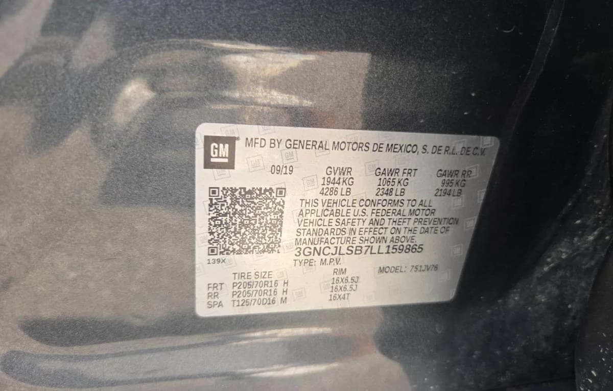 2020 CHEVROLET TRAX LT 3