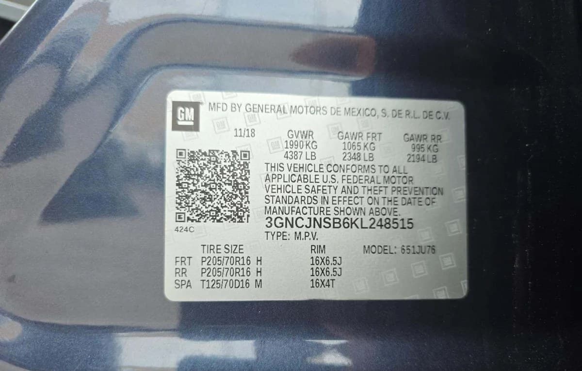 2019 CHEVROLET TRAX LS 2