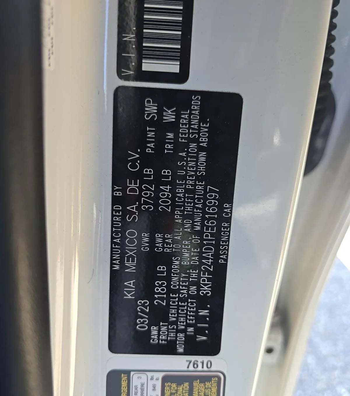 2023 KIA FORTE LXS 3