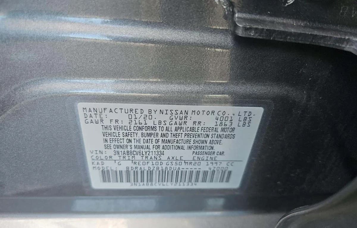 2020 NISSAN SENTRA SV 3