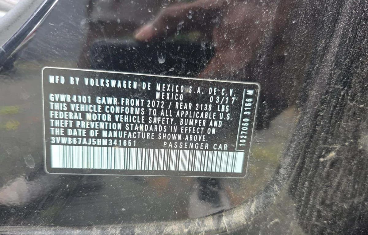 2017 VOLKSWAGEN JETTA 1.4T SE 2