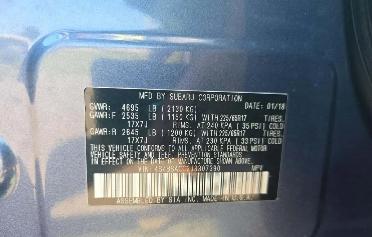 2018 SUBARU OUTBACK 2.5I Premium 3