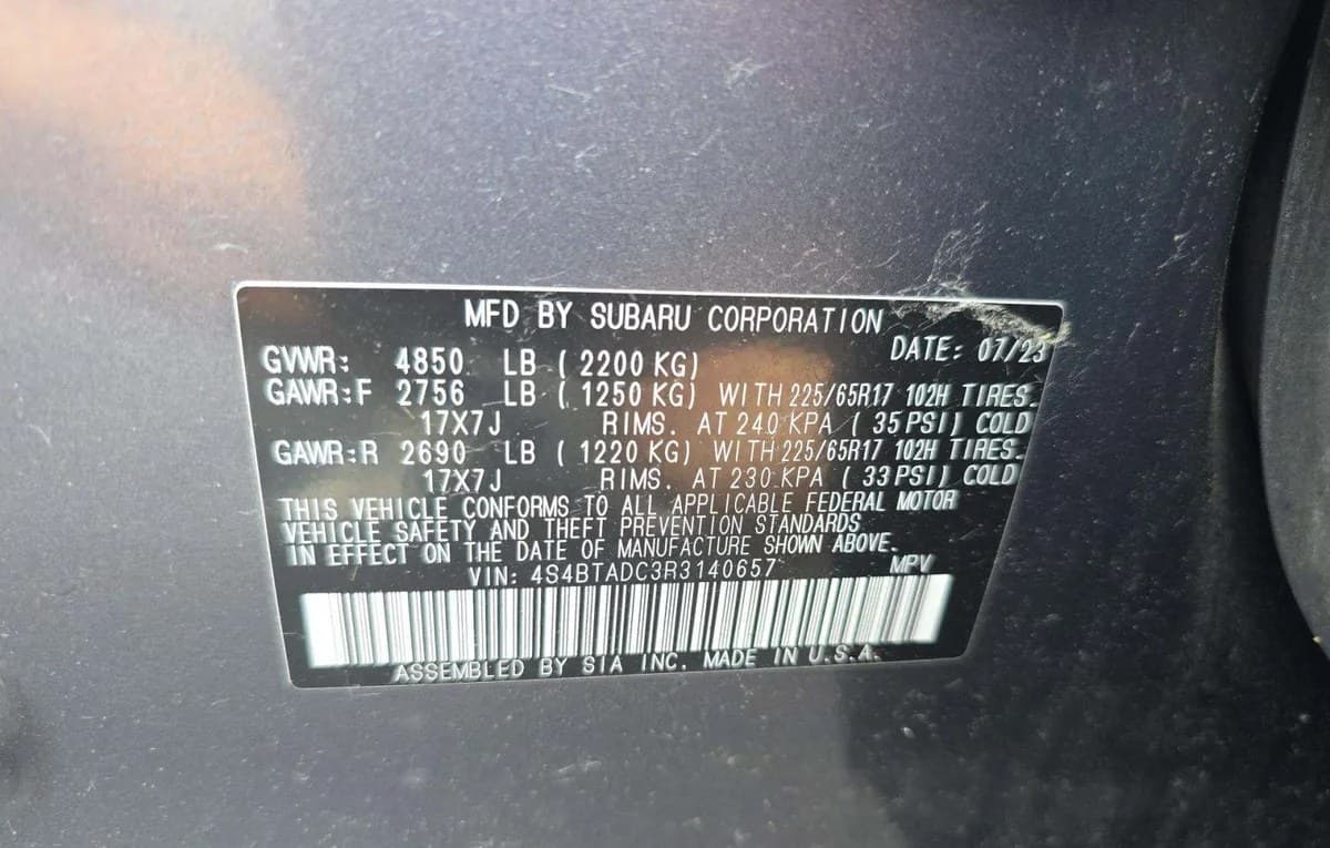 2024 SUBARU OUTBACK Premium 3