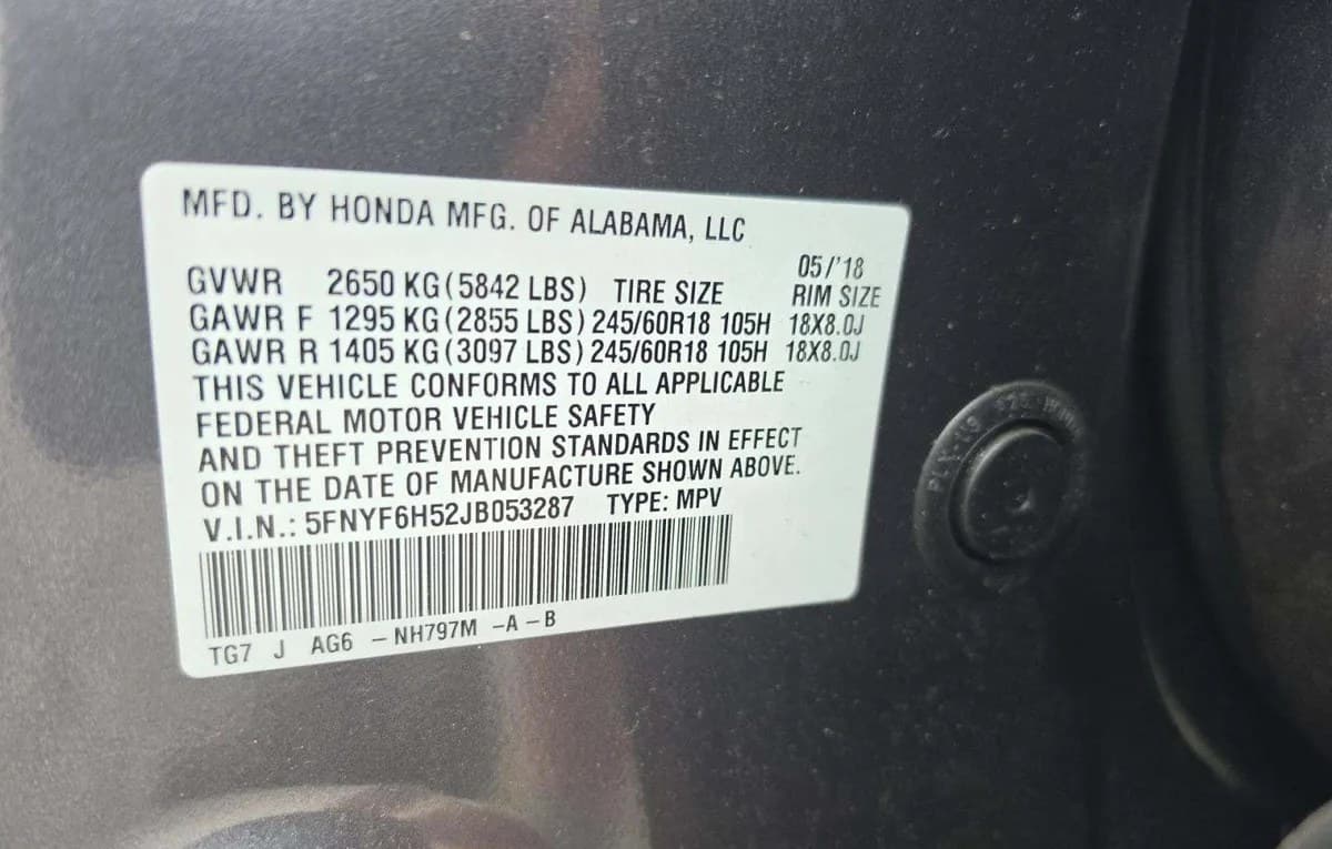 2018 HONDA PILOT EX-L 3