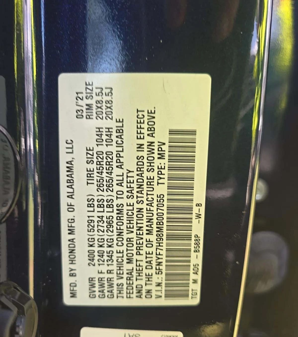 2021 HONDA PASSPORT Touring 3