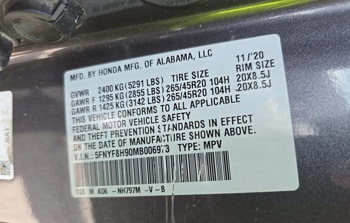 2021 HONDA PASSPORT Touring 3