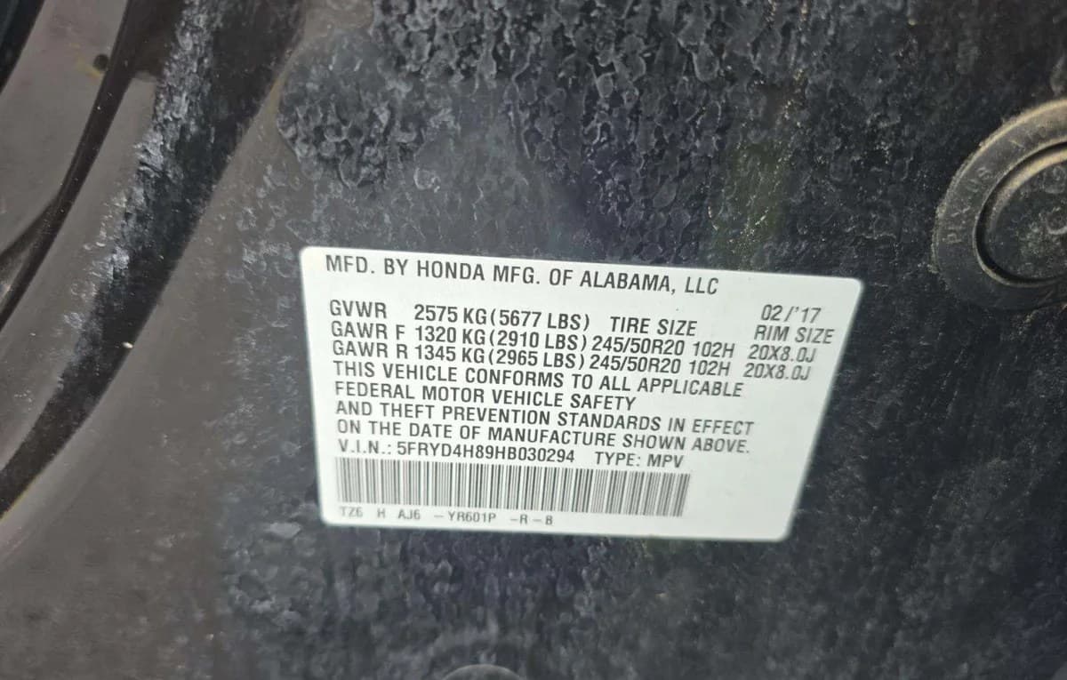 2017 ACURA MDX Base 3