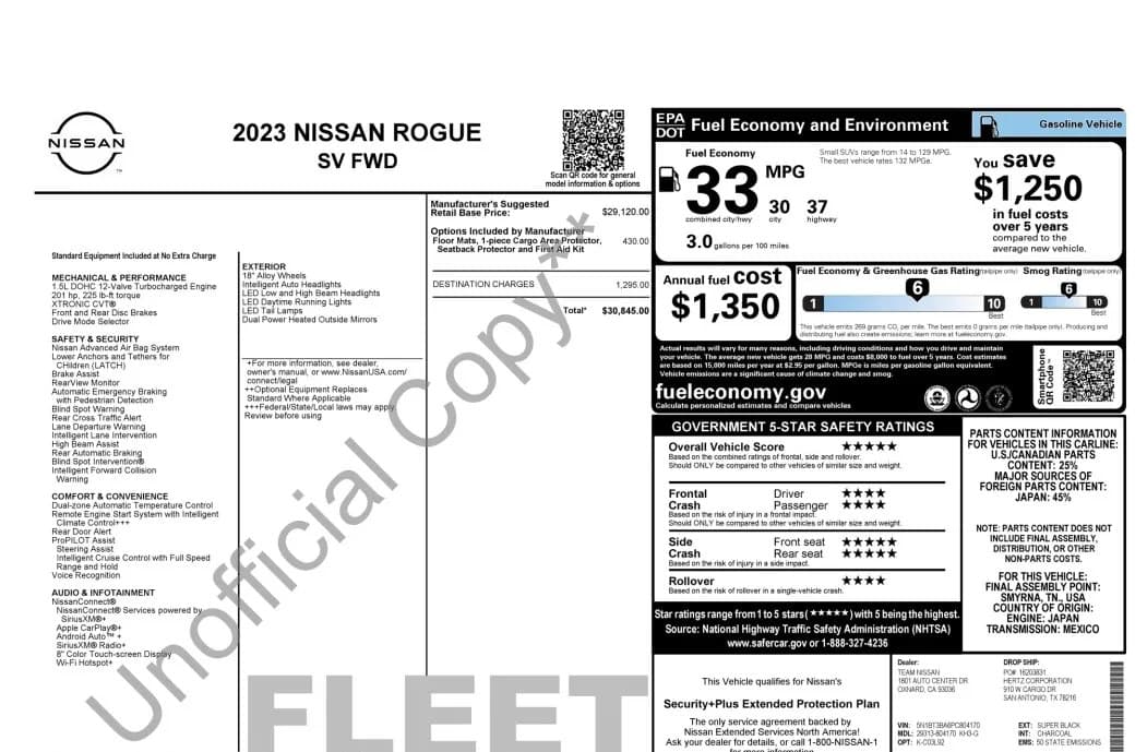 2023 NISSAN ROGUE SV 3
