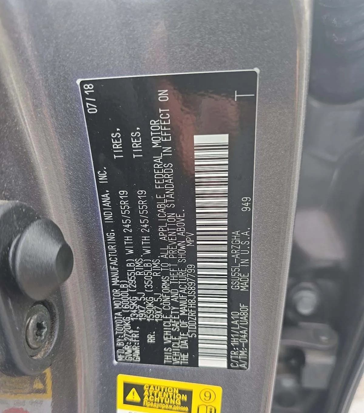 2018 TOYOTA HIGHLANDER Limited 3
