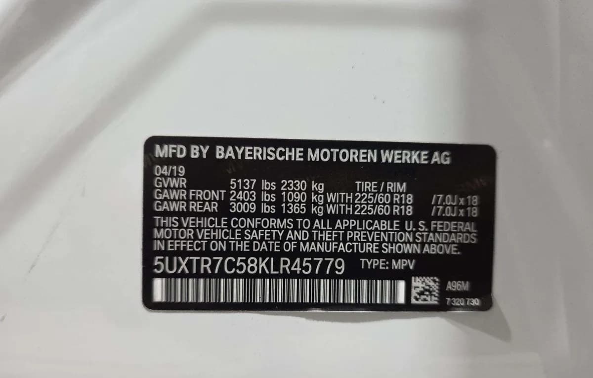 2019 BMW X3 sDrive30i 3