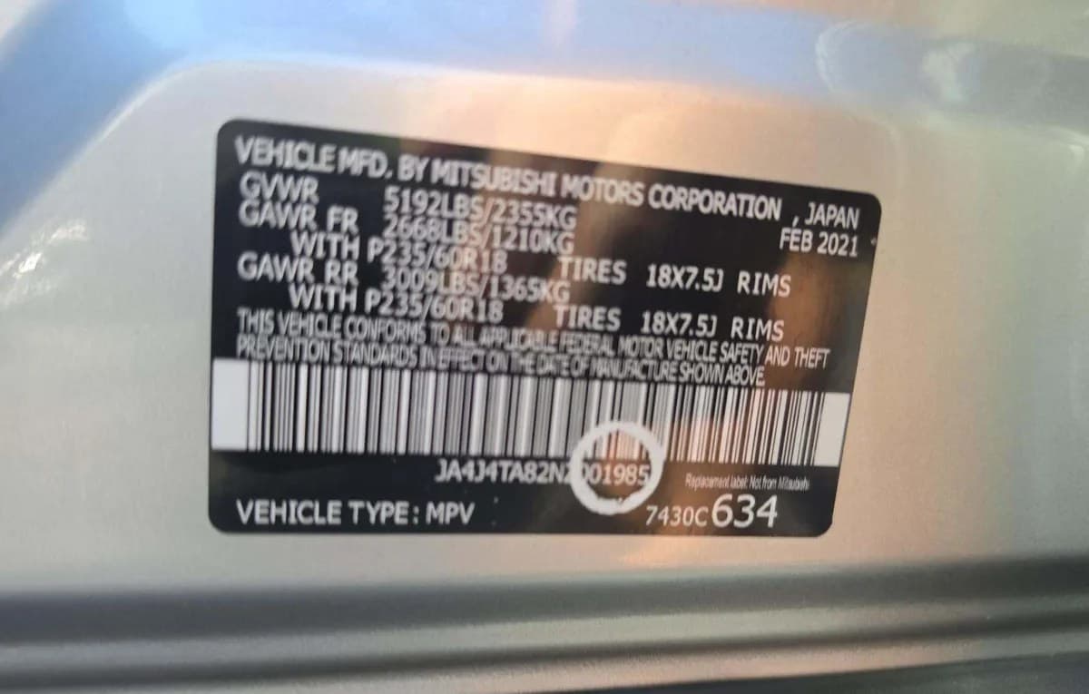 2022 MITSUBISHI OUTLANDER ES 3