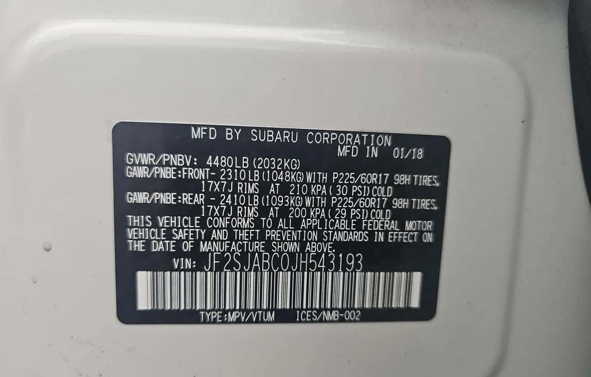 2018 SUBARU FORESTER 2.5i 3