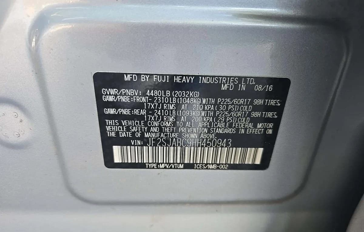 2017 SUBARU FORESTER 2.5i 3