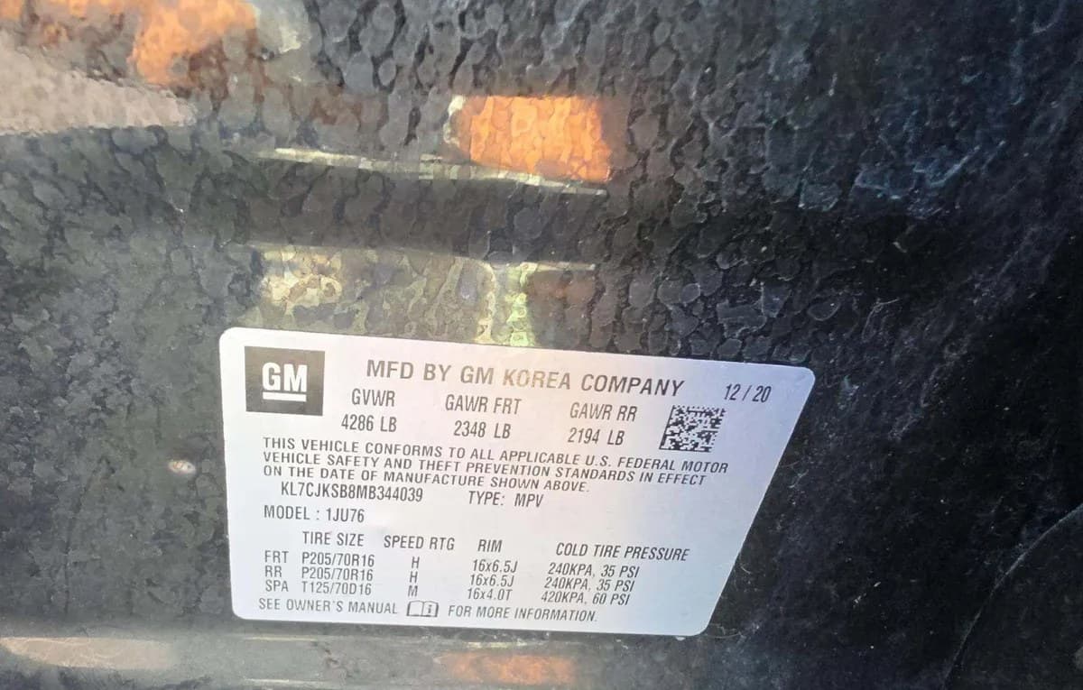 2021 CHEVROLET TRAX LS 1LS 3