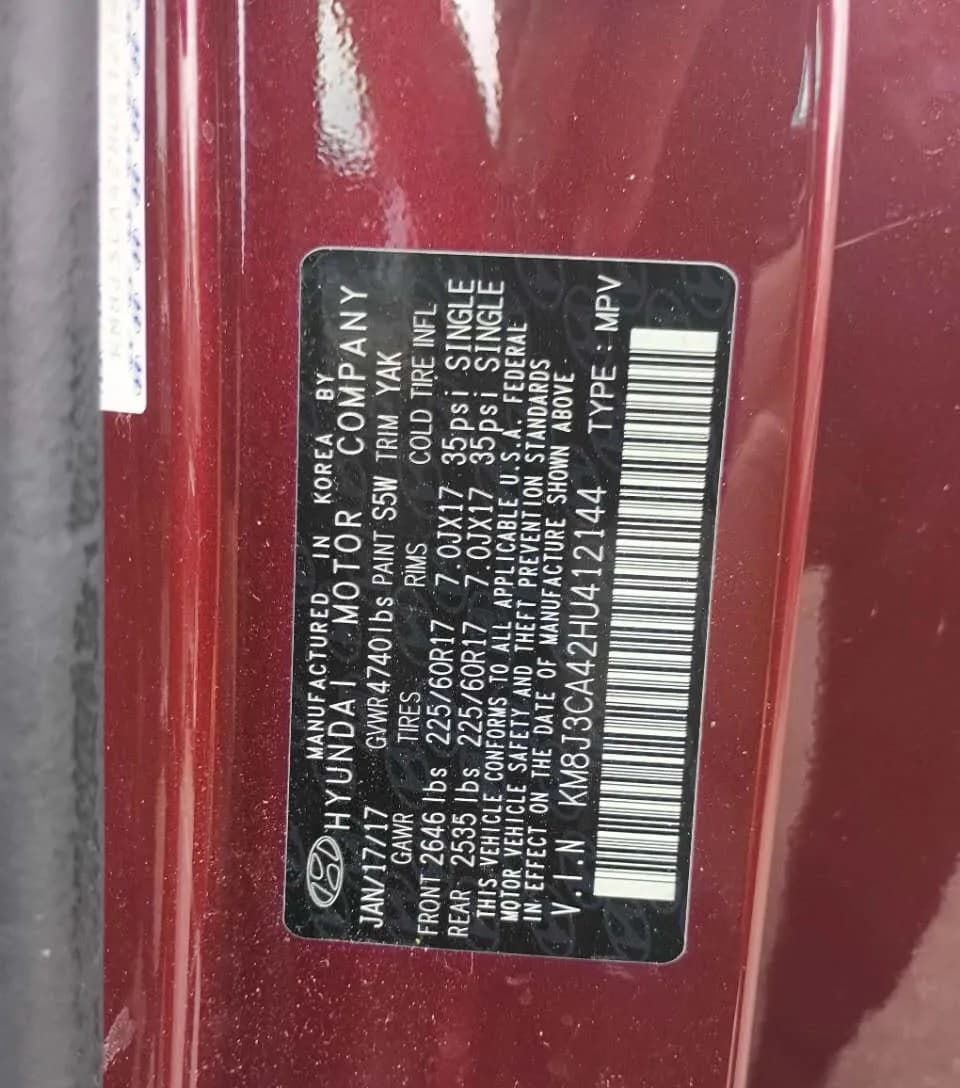 2017 HYUNDAI TUCSON SE 7