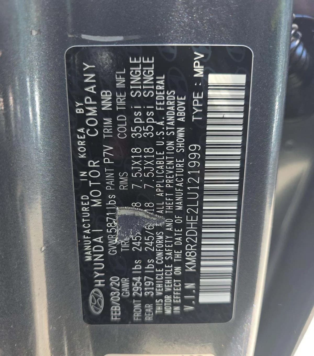 2020 HYUNDAI PALISADE SEL 3