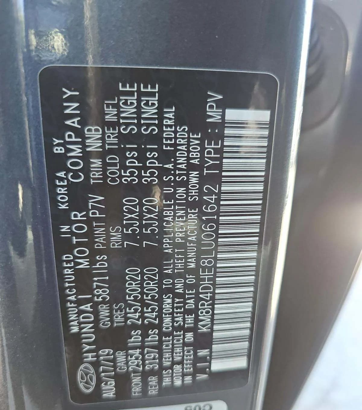 2020 HYUNDAI PALISADE SEL 3