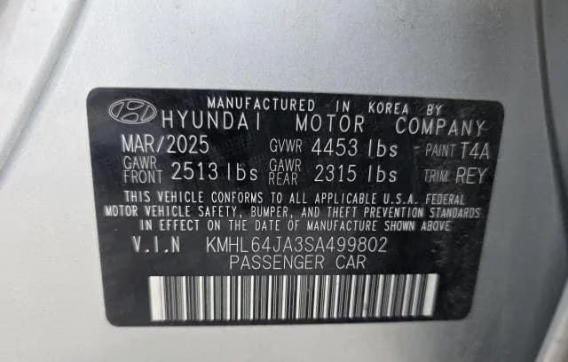 2025 HYUNDAI SONATA SEL 3