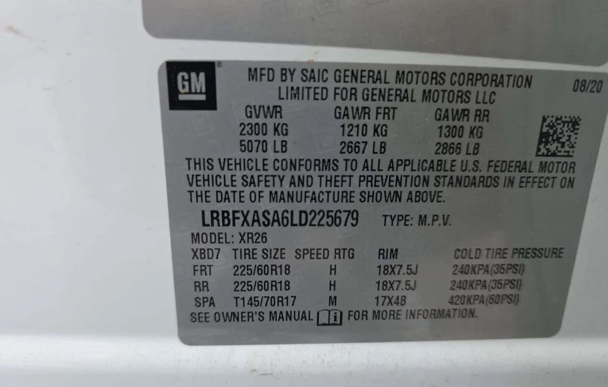 2020 BUICK ENVISION Base 3