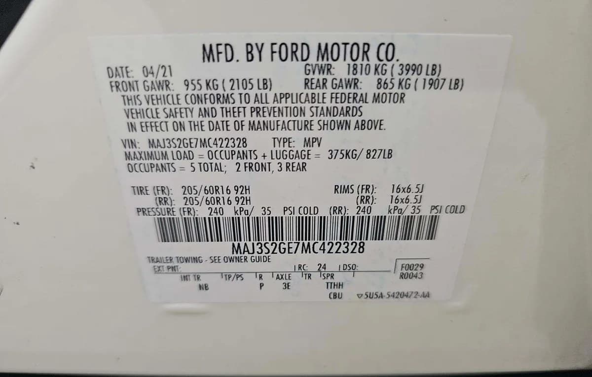 2021 FORD ECOSPORT SE 3