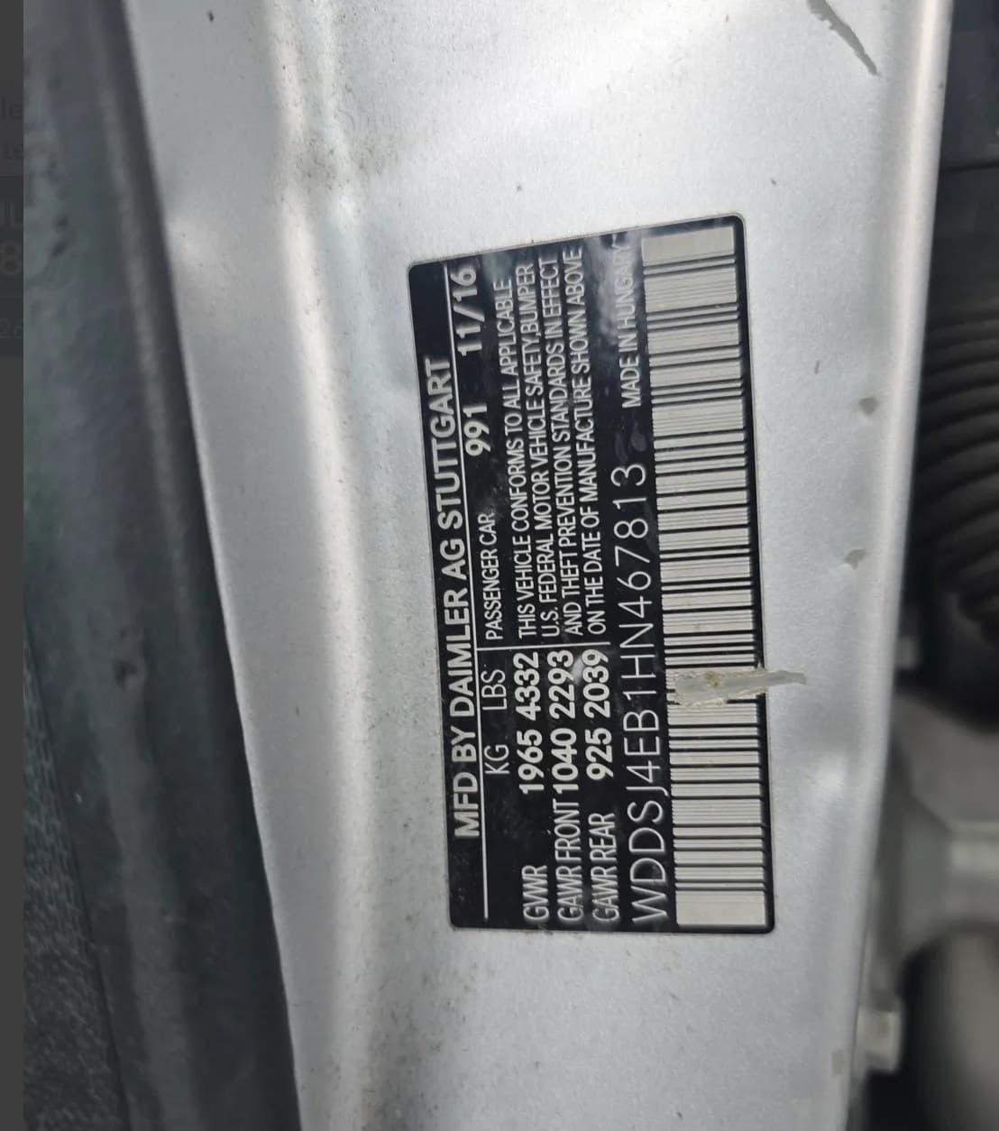 2017 MERCEDES-BENZ CLA CLA 250 5